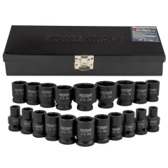 Набор головок ударных 20пр.,1/2''(8-24, 27, 30, 32мм), в металлическом кейсе