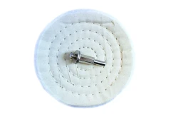 Диск полировальный хлопковый на дрель 125х10мм (Ø хвостовика 6мм),в блистере