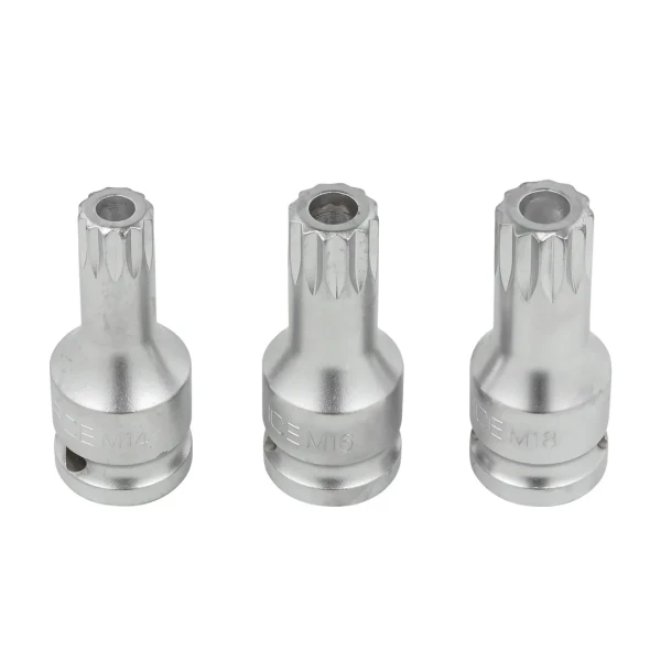 Набор Головок-бит SPLINE с отверстием 1/2'',3пр. (L-60мм,M14, M16, M18)
