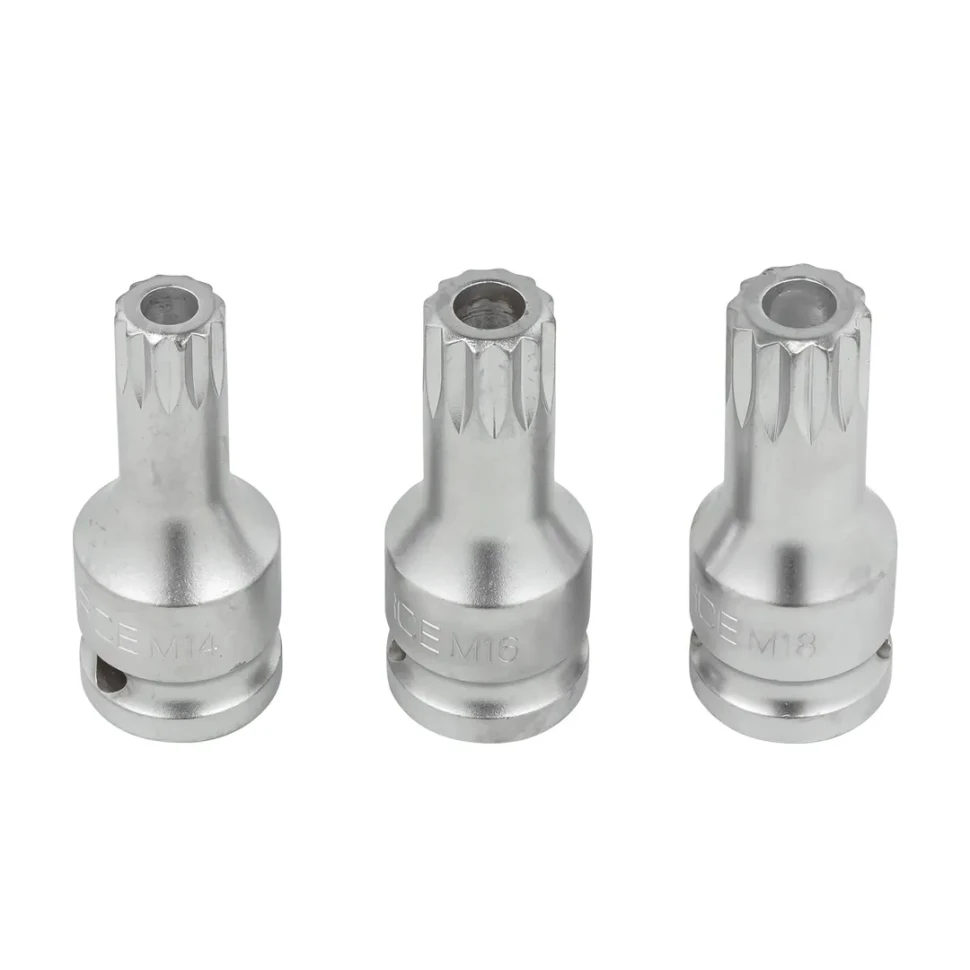 Набор Головок-бит SPLINE с отверстием 1/2'',3пр. (L-60мм,M14, M16, M18)