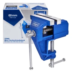 Тиски настольные мини (ширина губ - 60мм, захват-35мм, крепление ''струбцина'')