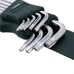 Набор ключей Г-образных TORX длинных 9пр.(Т10Н, Т15Н, Т20Н, Т25Н,Т27Н, Т30Н, Т40Т, Т45Н,Т50Н с отверстием)в пластиковом держателе