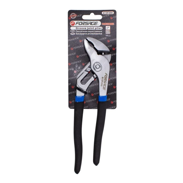 Пассатижи переставные Cr-V 8''-200мм, на блистере