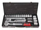 Набор инструментов с телескопической трещоткой 26пр. 1/2'' (6гр.)(10-32мм), в металлическом кейсе