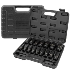 Набор головок ударных глубоких, 16пр.,1/2''(10-19, 21, 22, 24, 27, 30, 32мм),в кейсе