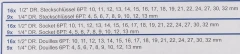 Набор головок 1/4'', 1/2'', 25пр. (6гр.)(1/2'': 10,11,12,13,14,15,16,17,18,19,21,22,24,27,30,32мм. 1/4'': 4,5, 6,7,8,9,10,12,13мм.)в метал.кейсе
