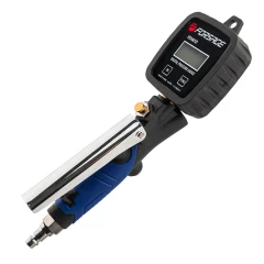Пистолет для подкачки шин с цифровым манометром, шлангом и жестким удлинителем для грузовых а/м(0-14bar,psi,bar,kpa,kg/cm2, раб. t -18 +40гр)