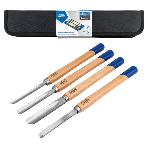 Стамески фигурные, набор 4пр.