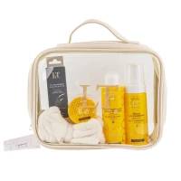 Набор по уходу за лицом для сухой кожи(тоник 1190,крем 1244,пенка 1251,бальзам 1756,повязка -бант белая,сумка-органайзер)