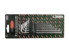 Набор ключей TORX Г-образных экстра длинных 7пр.(Т10,Т15,Т20,Т25,Т27,Т30,Т40) в пластиковом держателе