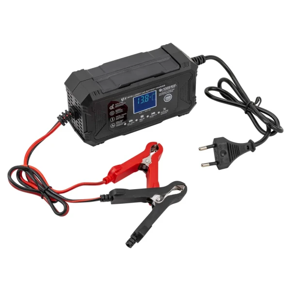 Устройство зарядное импульсное для АКБ с жидкокристаллическим дисплеем (12В,автостоп,функция восст.-я,защита от превыш.напряж. и короткого замыкания)