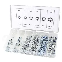 Гайки самоконтрящиеся, 195пр. (М3, М4, М5, М6, М8, М10)