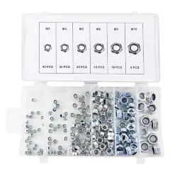 Гайки самоконтрящиеся, 195пр. (М3, М4, М5, М6, М8, М10)