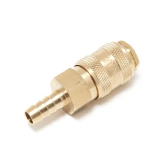 Быстроразъем пневматический с клапаном ''елочка''10мм (латунь)