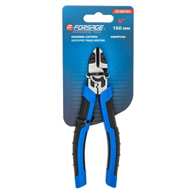 Бокорезы с эргономическими рукоятками+обжимка 160мм, на блистере