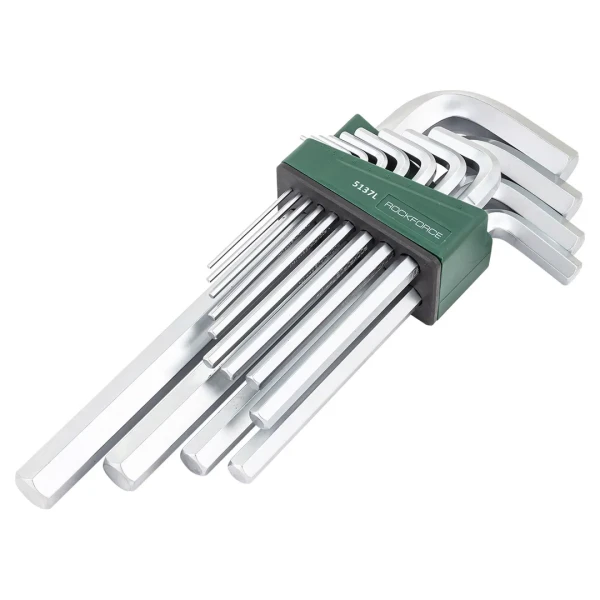 Набор ключей Г-образных 6-гранных длинных, 13пр. (2, 2.5, 3-8, 10, 12, 14, 17, 19мм)в пластиковом держателе