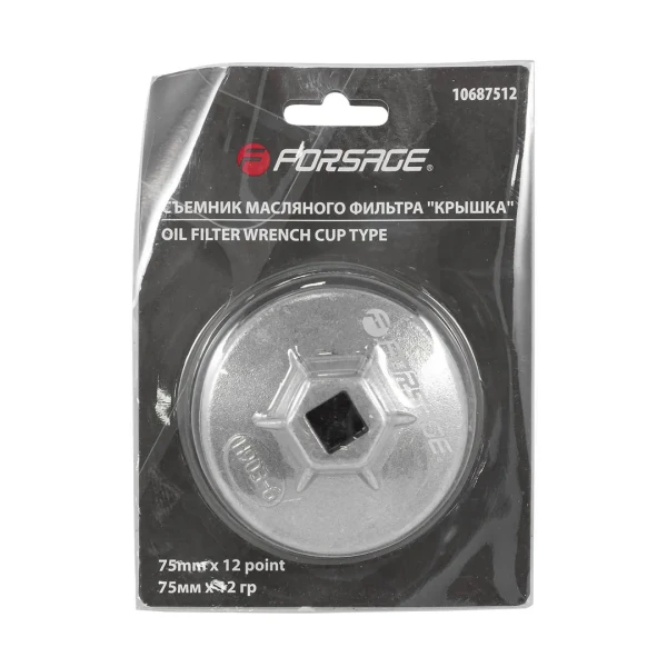 Съемник масляного фильтра ''крышка''75мм х 12гр