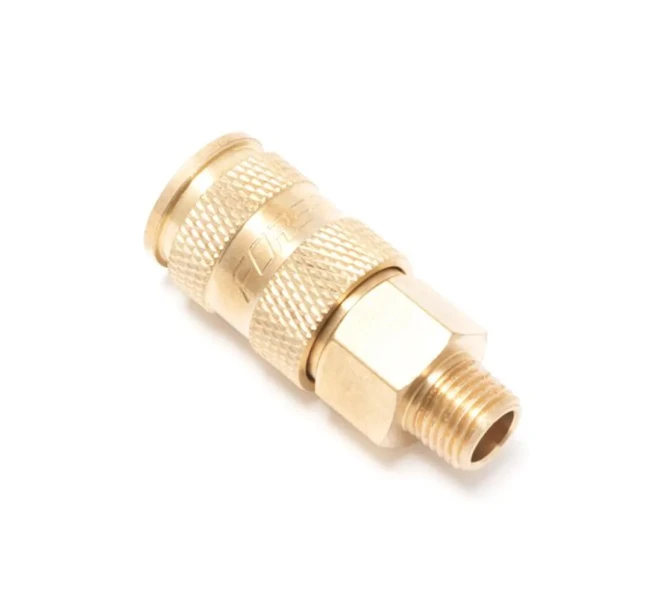 Быстроразъем пневматический с клапаном-наружняя резьба 1/2''(латунь)