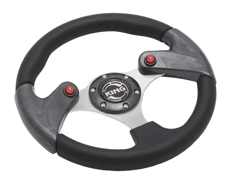 Руль спортивный JY9048K (black/carb/carb)