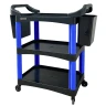 Тележка инструментальная 3-х полочная с двумя навесными лотками (г/п 150кг)