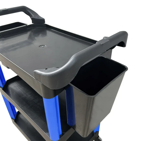 Тележка инструментальная 3-х полочная с двумя навесными лотками (г/п 150кг)