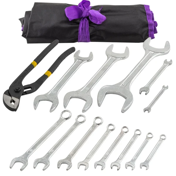 Набор ключей комбинированных и рожковых 12+2пр.