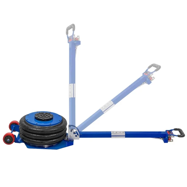 Домкрат подкатной пневматический 5т (4-8bar, h min 135мм, h max 400мм, 3 подушки, Ø300мм)