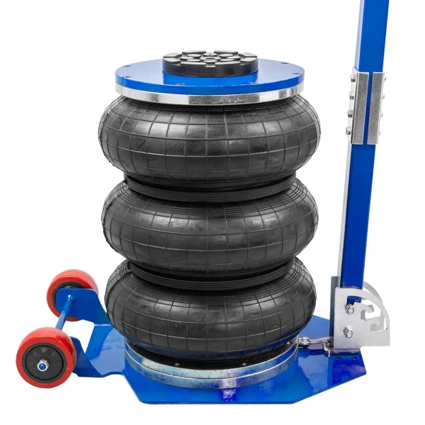 Домкрат подкатной пневматический 5т (4-8bar, h min 135мм, h max 400мм, 3 подушки, Ø300мм)
