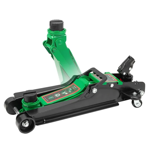 Домкрат подкатной гидравлический низкопрофильный 3т (усиленный корпус,поворотная ручка 360°,h min 85мм, h max 380мм)