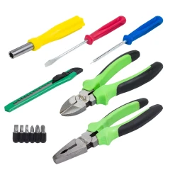 Набор инстр. 12пр.(биты:PH1,2,3,SL4,5,6мм,отвертка-битодержатель 120мм,отвертки:PH0х65мм,SL3х65мм,нож,плоскогубцы 165мм,бокорезы 150мм),в блистере