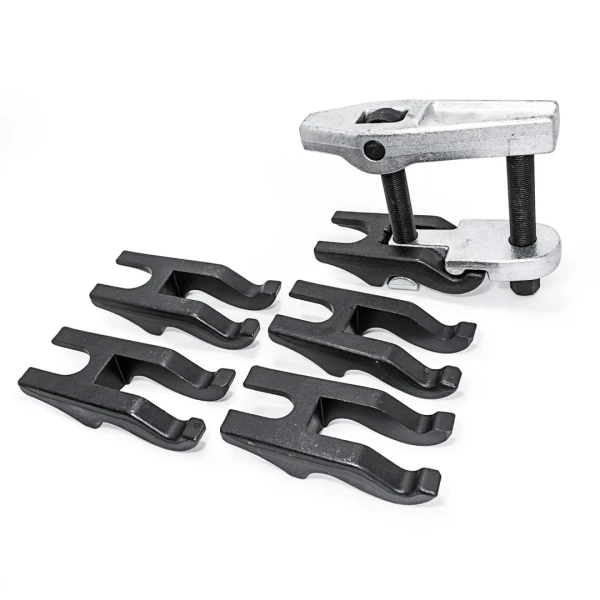 Съемник шаровых опор в комплекте со сменными ''губками''(размер зева: 20, 22, 24, 27, 30мм) 6пр, в кейсе