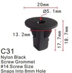 Клипса для крепления внутренней обшивки а/м Тойота пластиковая (100шт/уп.)