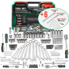 Набор инструментов 216+6пр. 1/4''3/8''1/2''(6гр, 12гр)