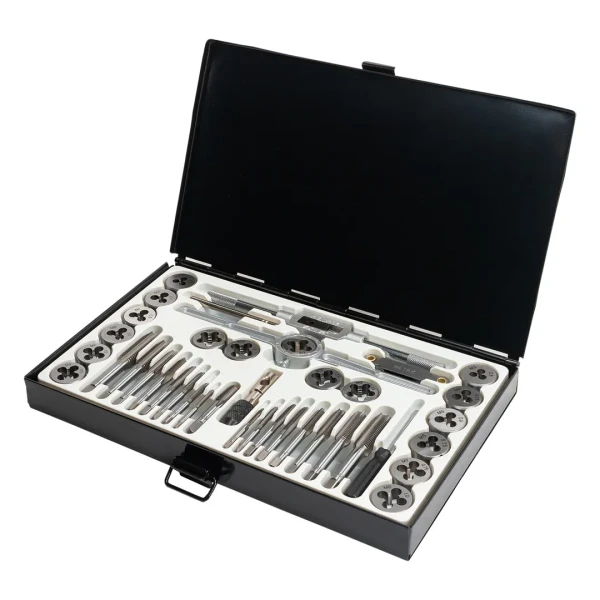 Набор метчиков и плашек метрический 40пр. (М3х0.5/0.6, М4х0.7/0.75, М5х0.8/0.9, М6х0.75/1, М7х0.75/1,М8х1/1.25, М10х1.25/1.5, М12х1.5/1.75)