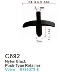 Клипса для крепления внутренней обшивки а/м БМВ/ Вольво пластиковая (100шт/уп.)