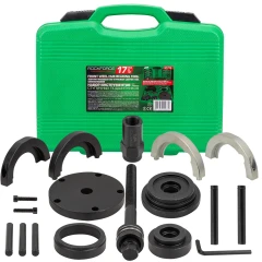 Съемник ступичных подшипников в комплекте с оправками VW Transporter (T5), Touareg, Multivan (85мм), в кейсе