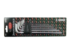 Набор ключей Г-образных 6-гранных экстра длинных 7пр.(2.5, 3-6, 8, 10мм) в пластиковом держателе