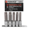Набор головок-бит Torx 6-лучевых, 5 пр.(Т60,Т70,Т80,Т90,Т100, L-100мм) 1/2'', на планке