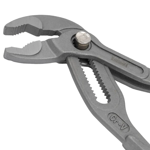 Пассатижи переставные сантехнические с кнопкой фиксации Cr-V 175мм, на блистере