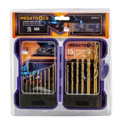 Набор сверл по металлу 15пр(1.5-2шт,2-2шт,2.5-2шт,3,3.2,3.5,4,4.5,5,6,8,10мм)в кейсе