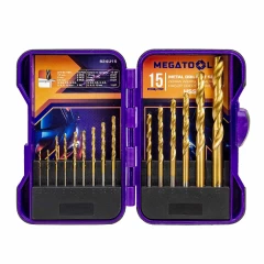 Набор сверл по металлу 15пр(1.5-2шт,2-2шт,2.5-2шт,3,3.2,3.5,4,4.5,5,6,8,10мм)в кейсе