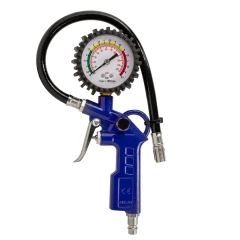 Пистолет для подкачки шин с аналоговым манометром и шлангом (0-8.5 Bar), в блистере