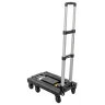 Тележка платформенная складная с телескопической ручкой+2крюка на эластичных ремнях L-1.6м(330х500/590мм,ручка 430-870мм,max нагр.170кг,7 колес)