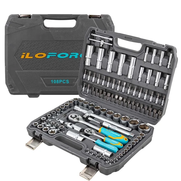 Набор инструментов 108пр. 1/2'', 1/4''(6гр.)(4-32мм)