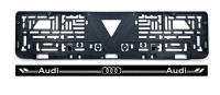 Рамка номера с черной планкой AUDI