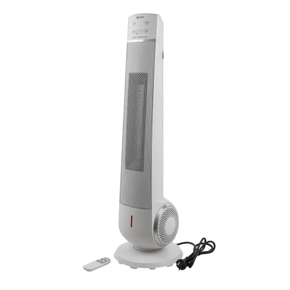 Тепловентилятор электрический поворотный(220V,2200W,S обогрева 22м²,защита от перегрева+пульт ДУ)