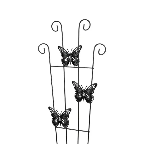 Опора для растений декоративная из металлич. проволоки(300х900мм, узор-бабочки)