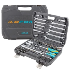 Набор инструмента 82пр.1/4''&amp;1/2''(6-гр.)(4-32мм)