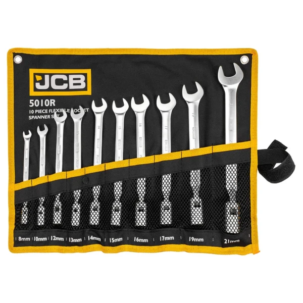 Ключи рожково-шарнирные, набор 10пр. (8, 10, 12-19мм)