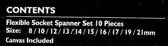 Ключи рожково-шарнирные, набор 10пр. (8, 10, 12-19мм)
